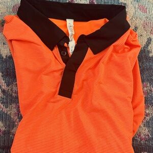 Mens Lululemon Orange Polo Shirt